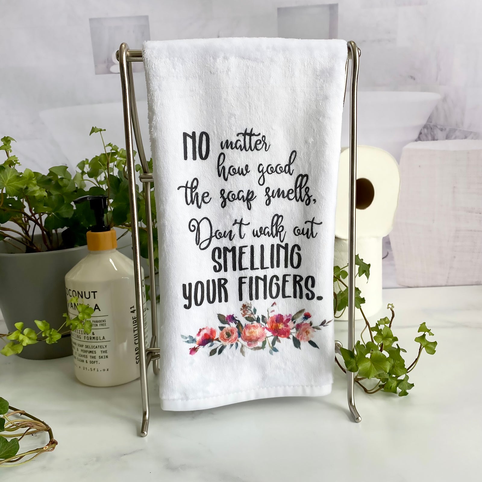 This Is The Kids Bathroom Hand Towel- Childrens Restroom Decor - Larissa  Made This