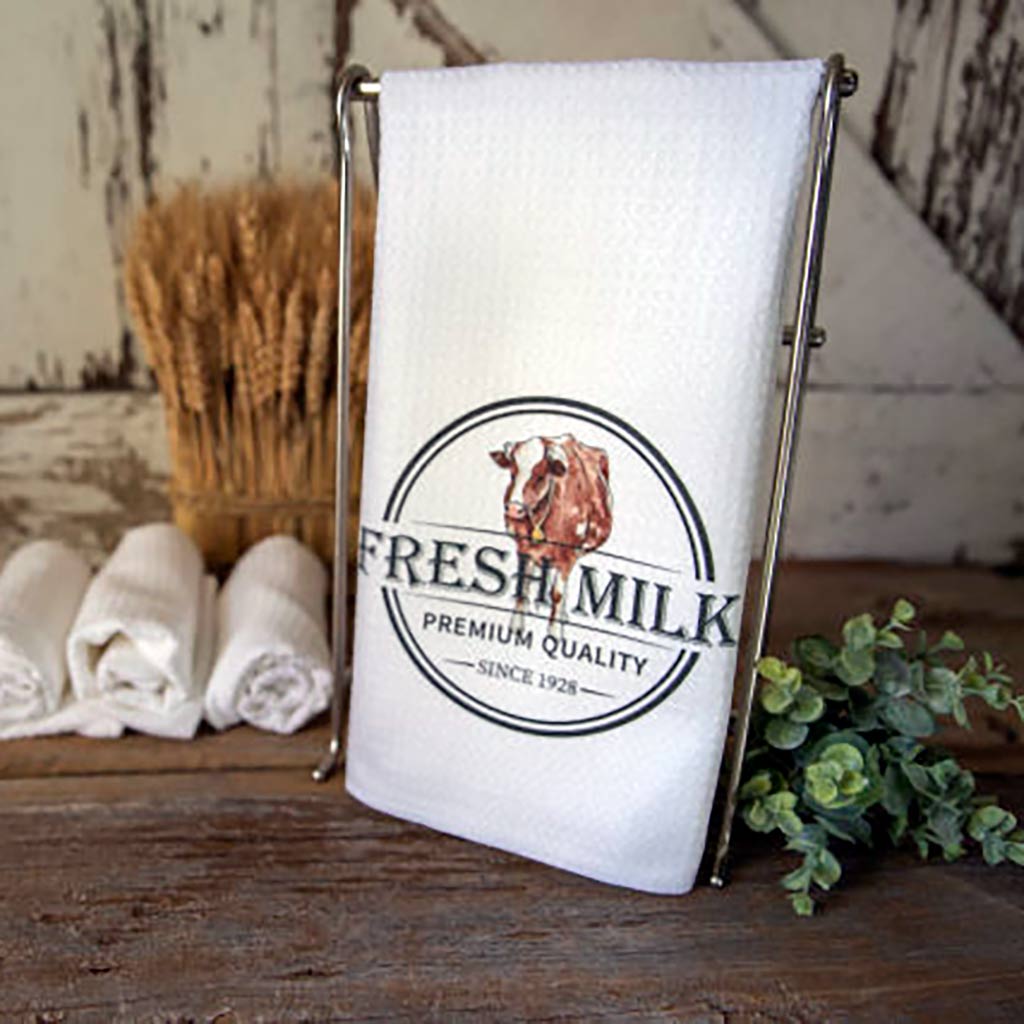 Farm Fresh Milk Dishtowel - Larissa Made This
