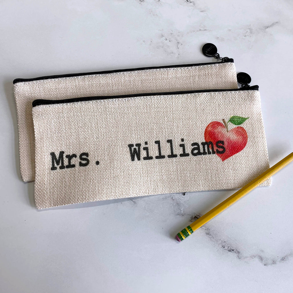 Personalised Teacher Pencil Pouch – Penny Rose Home and Gifts
