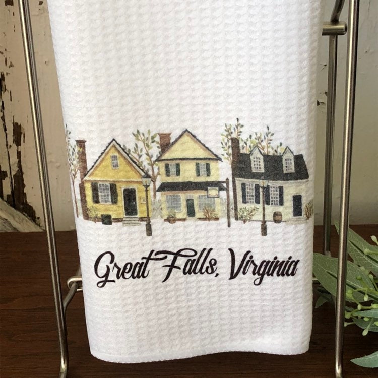 Personalized Housewarming Dishtowel- City and State Tea Towels