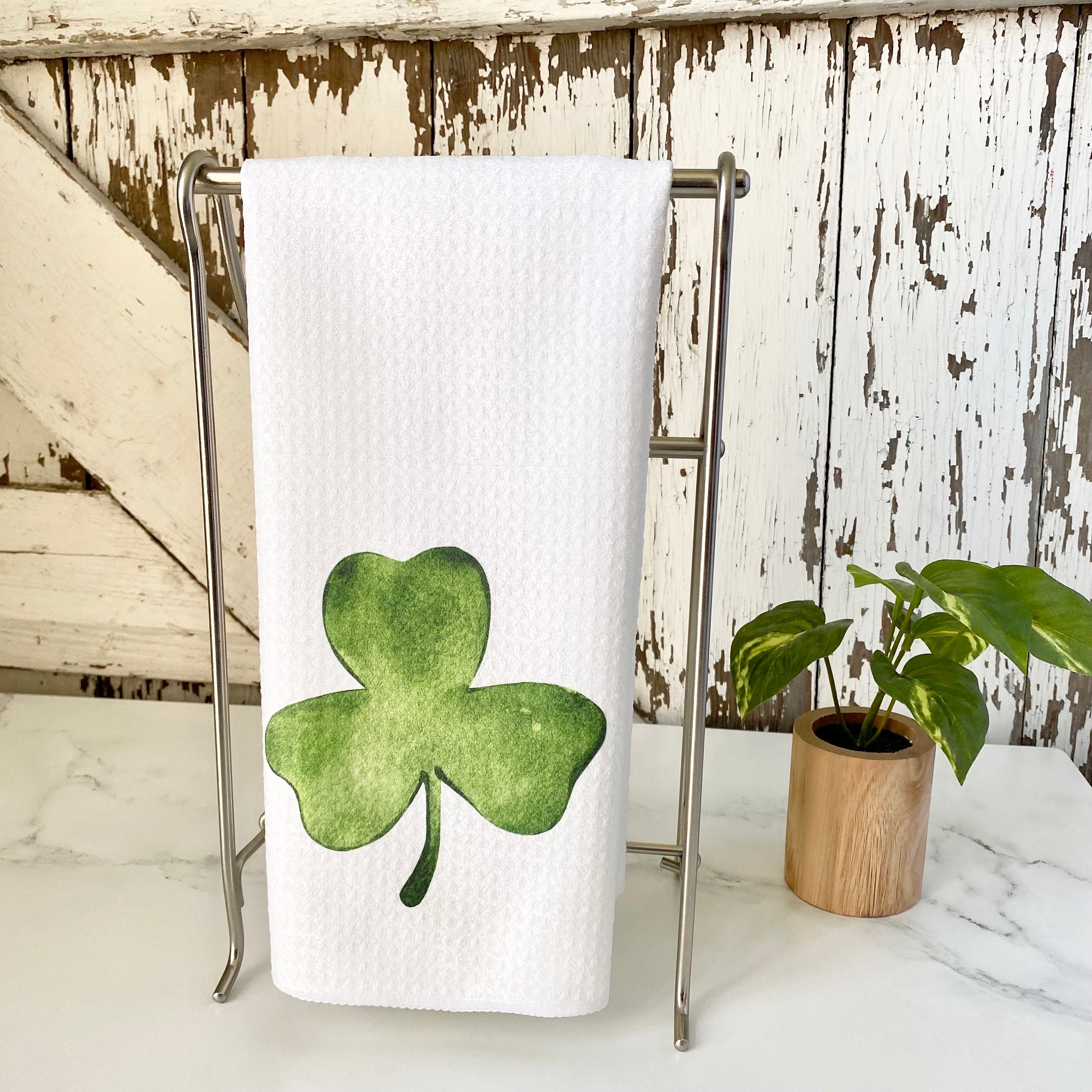 St. Patrick's Day Brewing Company Dish Towel- Waffle Woven Microfiber Saint Paddys Day Tea Towel