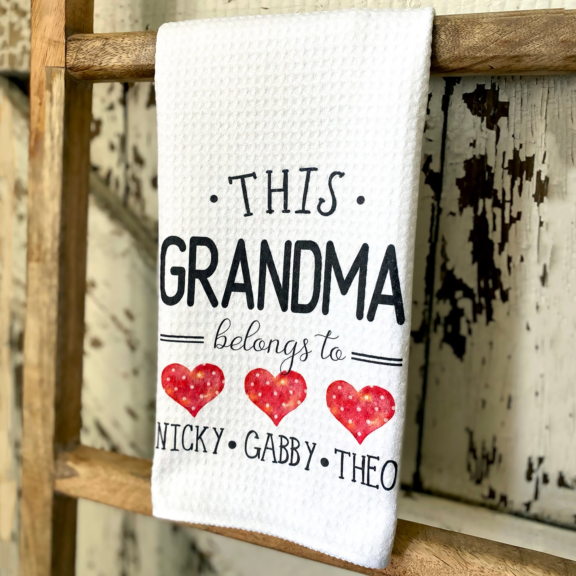 This Grandma Belong to..- Personalized Dishtowel
